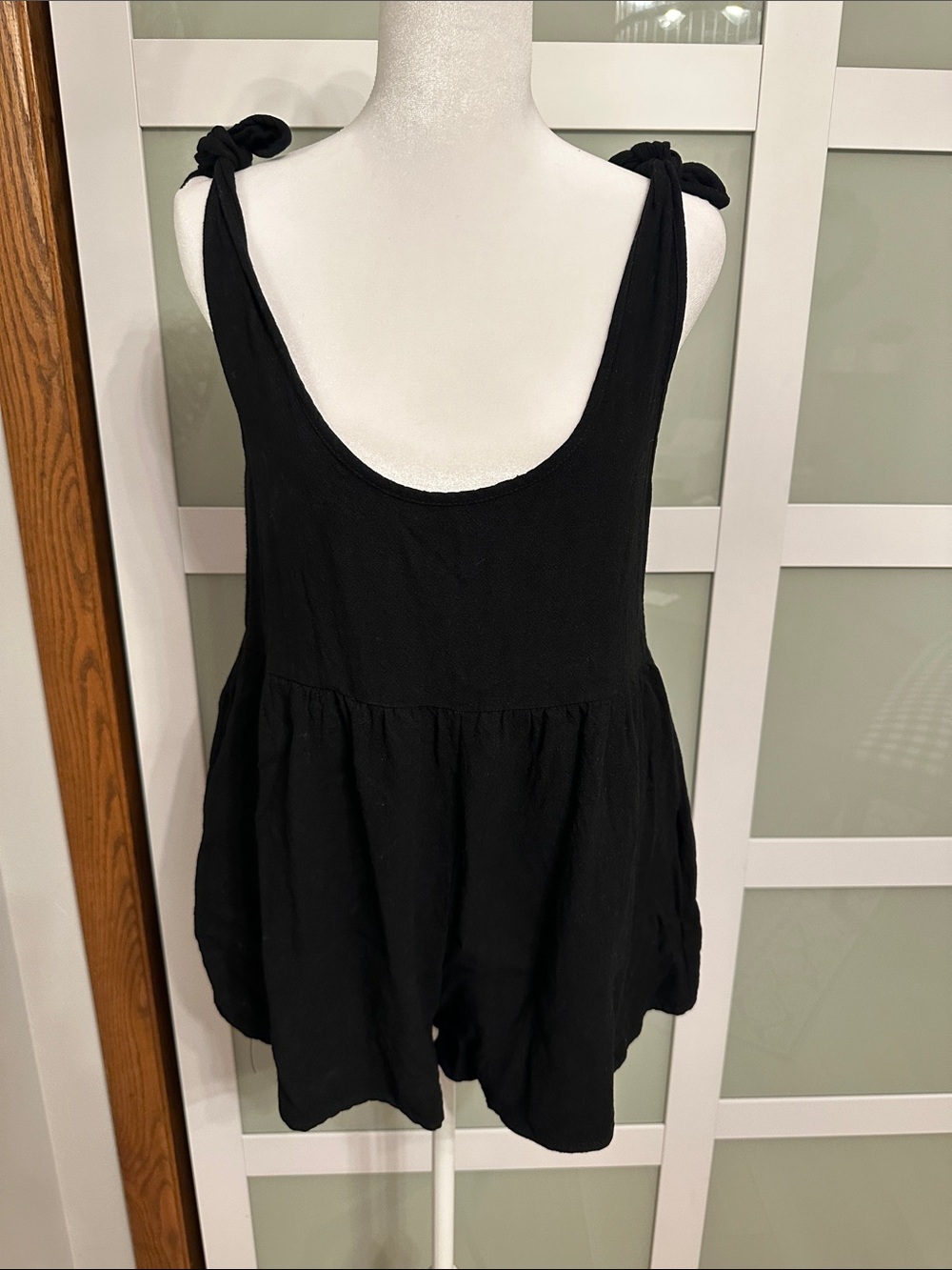 Princess Polly Black Tie-Shoulder Romper